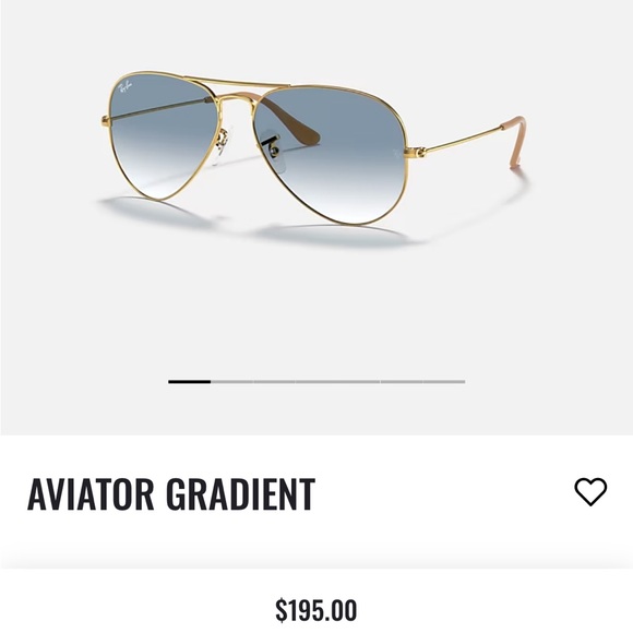 Gold rayban aviators with blue gradient lenses - Picture 1 of 9